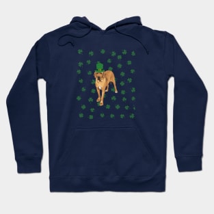 Fawn Great Dane with Saint Patrick's Day Theme Hoodie